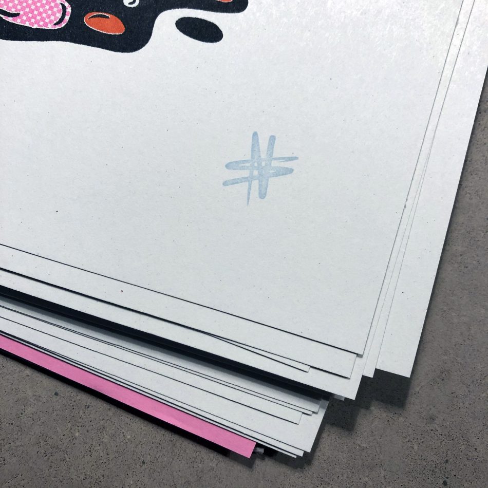 WEAR A HELMET limited risograph print - Image 3