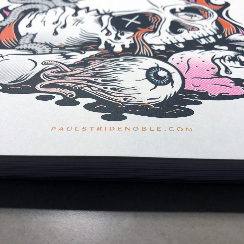 WEAR A HELMET limited risograph print - Image 5
